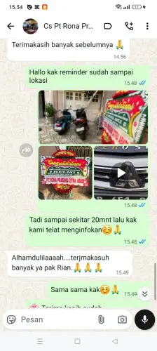 Testimonial Papan Bunga legoksari